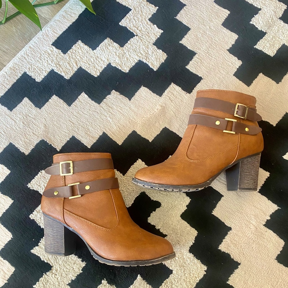 Dollhouse Cognac Brown Booties